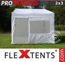 Gazebo Rapido FleXtents Pro 2x3m Bianco, inclusi 4 fianchi
