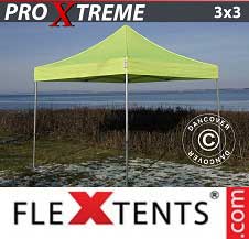 Gazebo Rapido FleXtents Pro Xtreme 3x3m Giallo Fluo/Verde